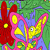 play Funny Pink Butterfly Coloring