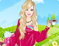 play Barbie Tea Time Dress Up