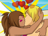 play Kiss Game At The Beach