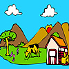 play Big Garden And Animals Coloring