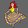 play Beautiful Dancer Girl Coloring