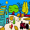 play Cute Village Home Coloring