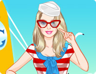 play Barbie Navy Style Dress Up