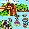 play Farmer Girl And Flower Garden Coloring