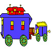 play Old Village Carriage Coloring