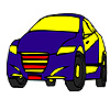 play Fast Blue Model Car Coloring