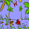 play Red Frog And Friends In The Lake Coloring