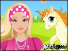play Caring Barbie Unicorn