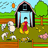 play Lambs Farm Coloring