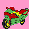 Big Skewed Motorcycle Coloring