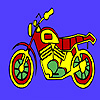 play Simple Colorful Motorcycle Coloring