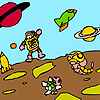play Funny Astronout Coloring