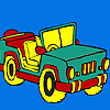 play Open Top Jeep Coloring