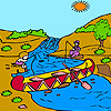 play Fishermen And River Coloring