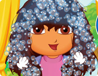 play Dora First School Day Haircuts