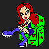 play Tired Girl On The Seat Coloring