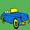 play Blue First Class Car Coloring