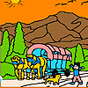 play Village Road And Farmer Coloring