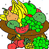 Fruit On A Plate Coloring