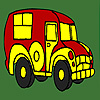 play Little Round Bus Coloring