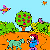 play Lily In The Apple Garden Coloring