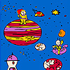 play Party In Space Coloring