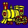 play Long Colorful Locomotive Coloring