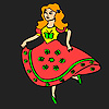 play Funny Girl At Dance Coloring