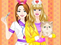 play Barbie And Ellie Vet School Prep