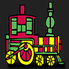 play Fast Red Train Coloring