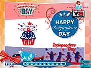 play Independence Day Card Decoration