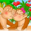 play Cute Kissing Scene Of Monkeys