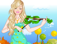 play Barbie Violin Player Dress Up