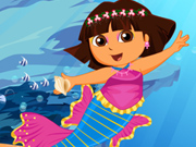 play Cute Dora Mermaid Dressup
