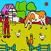 play Farmer And Big Animal Garden Coloring