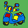 play Street Scooter Coloring