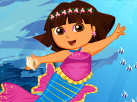 play Cute Dora Mermaid Dressup