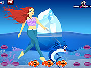 Girl With Sea Pets Dressup