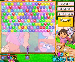 play Dora Bubble Hit