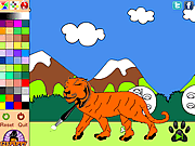 play Prowling Tiger Online Coloring Page
