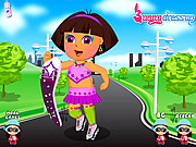 play Pretty Dora Roller Skating