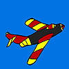 play Hot Flying Jet Coloring