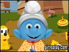 play Smurfs Baby Bathing