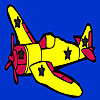 play Black Star Airplane Coloring