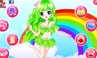 play Rainbow Fairy Dress Up