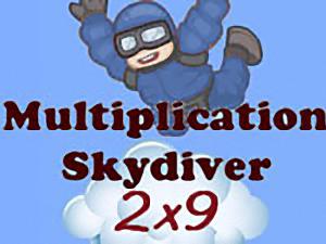 play Multiplication Skydiver