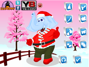 play Christmas Elephant Dress Up