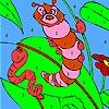 play Worms On The Leaves Coloring