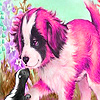 play Pink Dog And Friend Playing Puzzle
