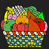 play Colorful Fruits In The Table Coloring